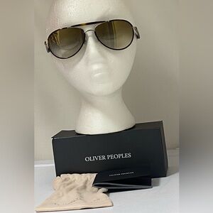 Oliver People’s Charter OV1160ST Tortoiseshell Aviator Style Sunglasses 60mm